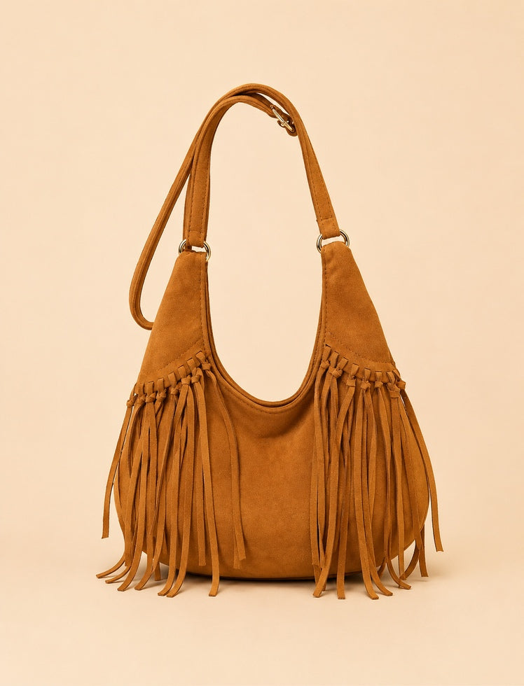 Tote Bag Midnight Fringe Marrón Ref. 0291#