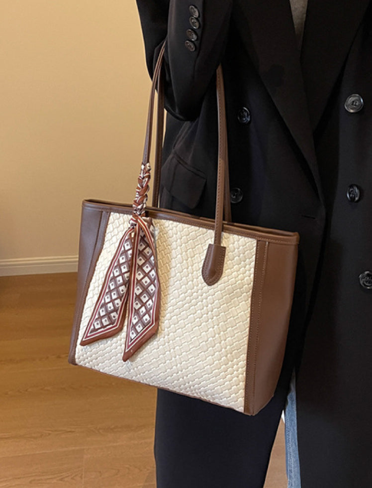 Bolso Clásico Crema/Café Ref. 1001