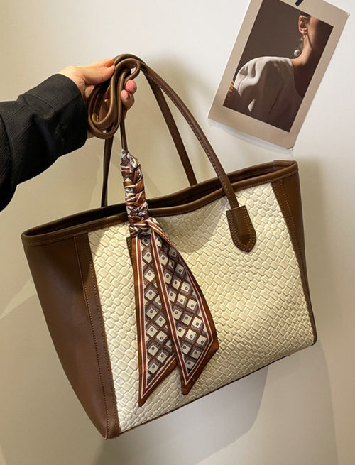 Bolso Clásico Crema/Café Ref. 1001