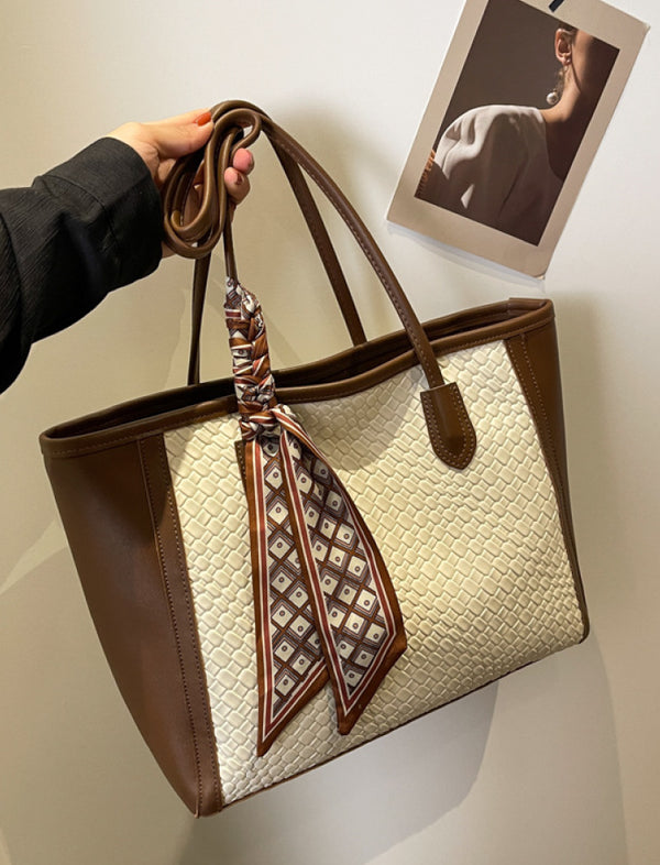 Bolso Clásico Crema/Café Ref. 1001
