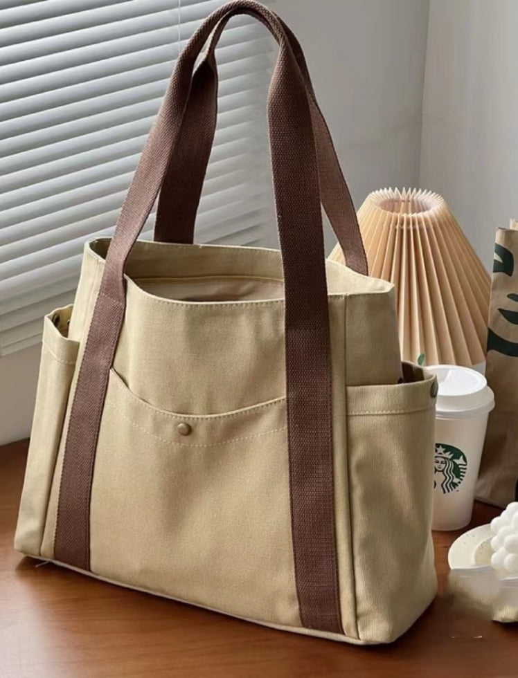 Bolso Tote Kakhi/Café Ref. 1035