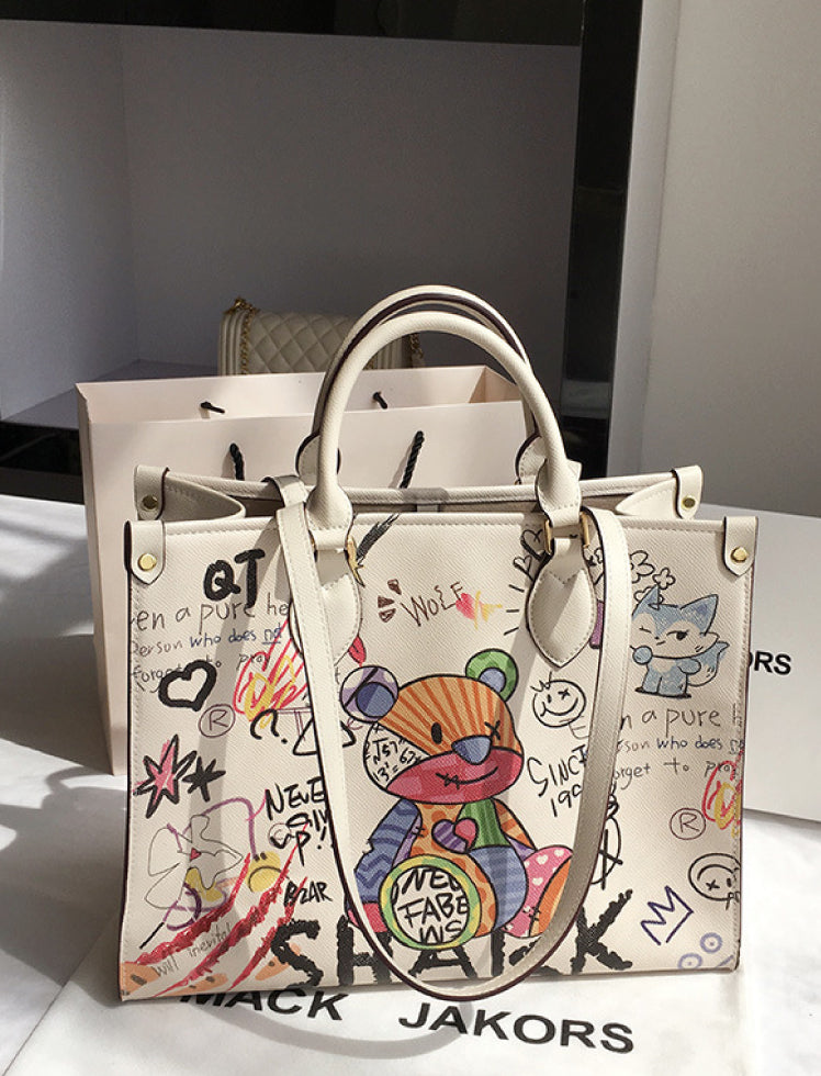 Bolso Estampado Crema Ref. 1081
