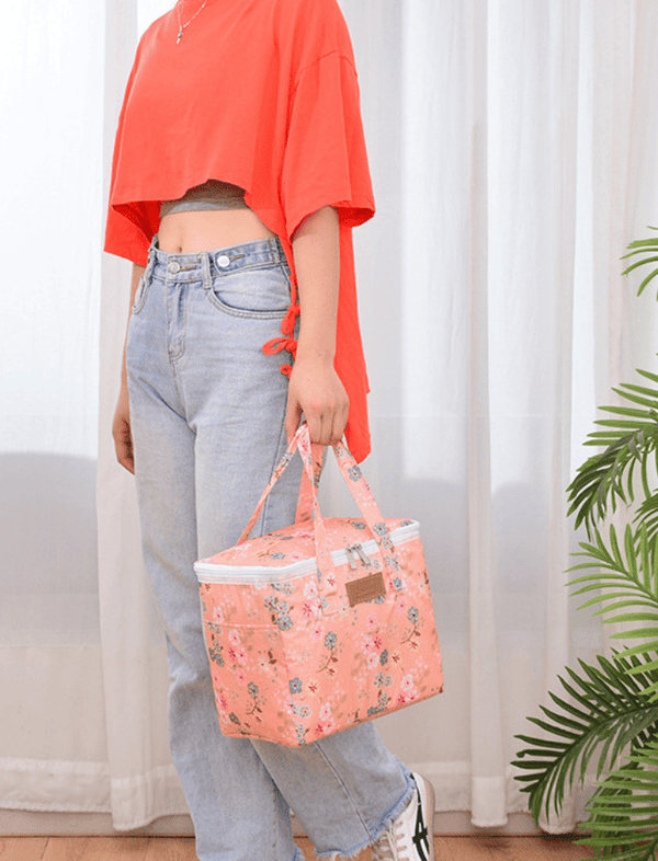 Lonchera Floral Rosada Ref. 1107