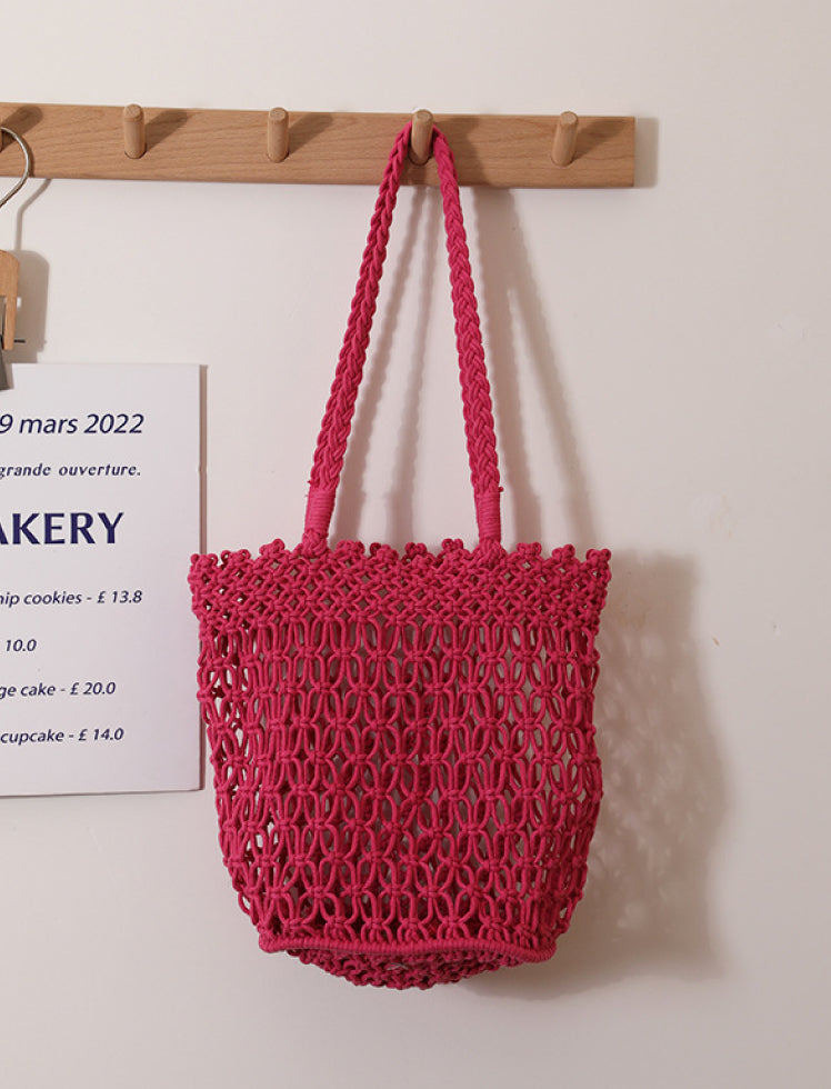 Bolso Tejido Malla Fucsia Ref. 1243