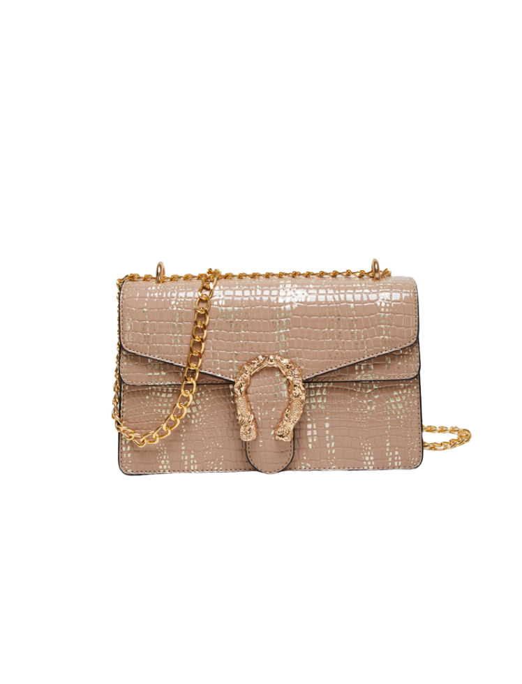 Bolso Efecto Reptil Khaki  Ref. 1262