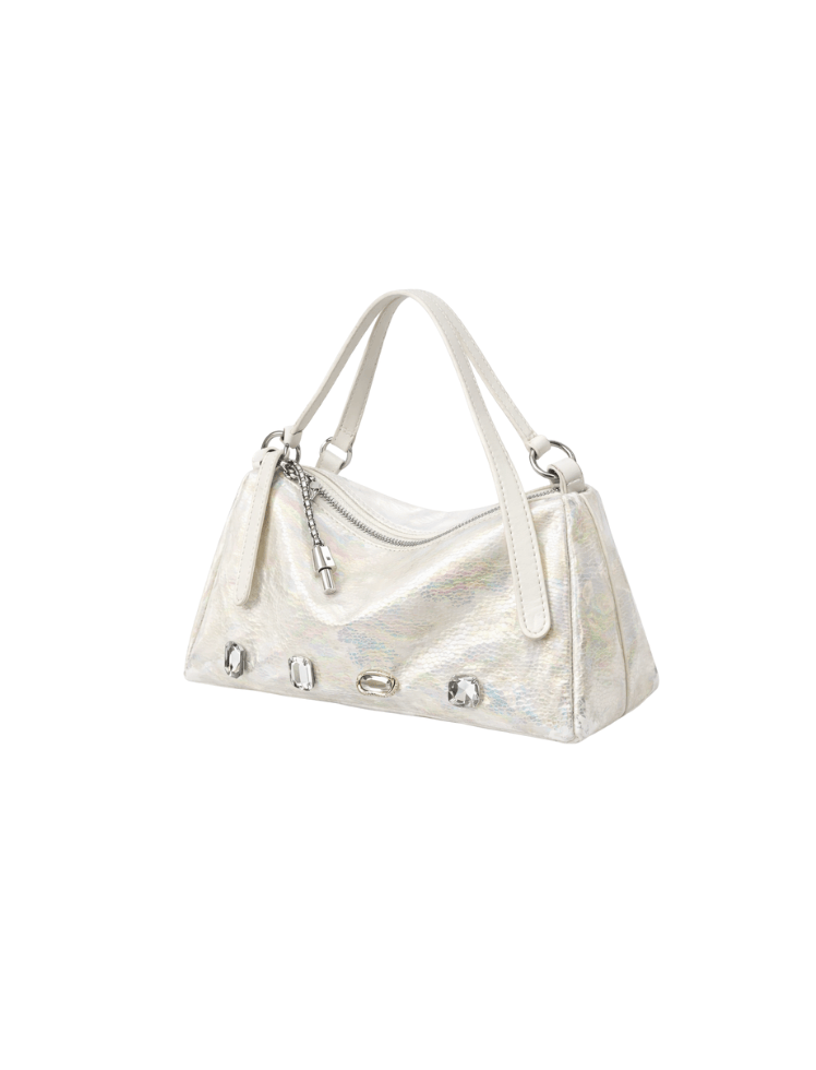 Bolso Cofre de Cristal Blanco Ref. 1325