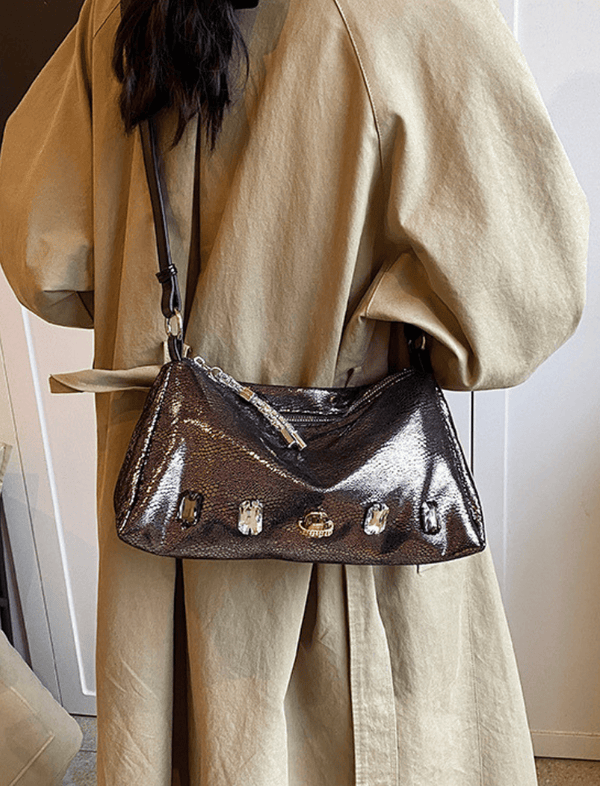 Bolso Cofre de Cristal Gris Ref. 1325