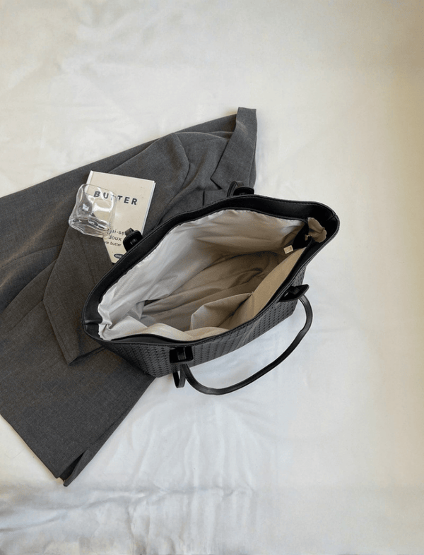 Bolso Matriz Cesteada Negro Ref. 1361
