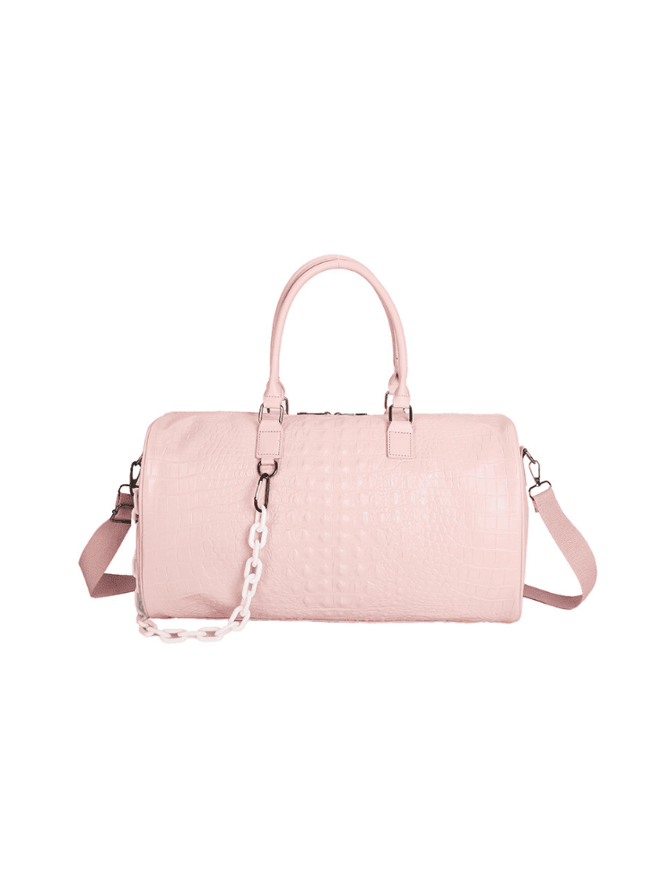 Bolso Croco Travel Rosado Ref. 1392
