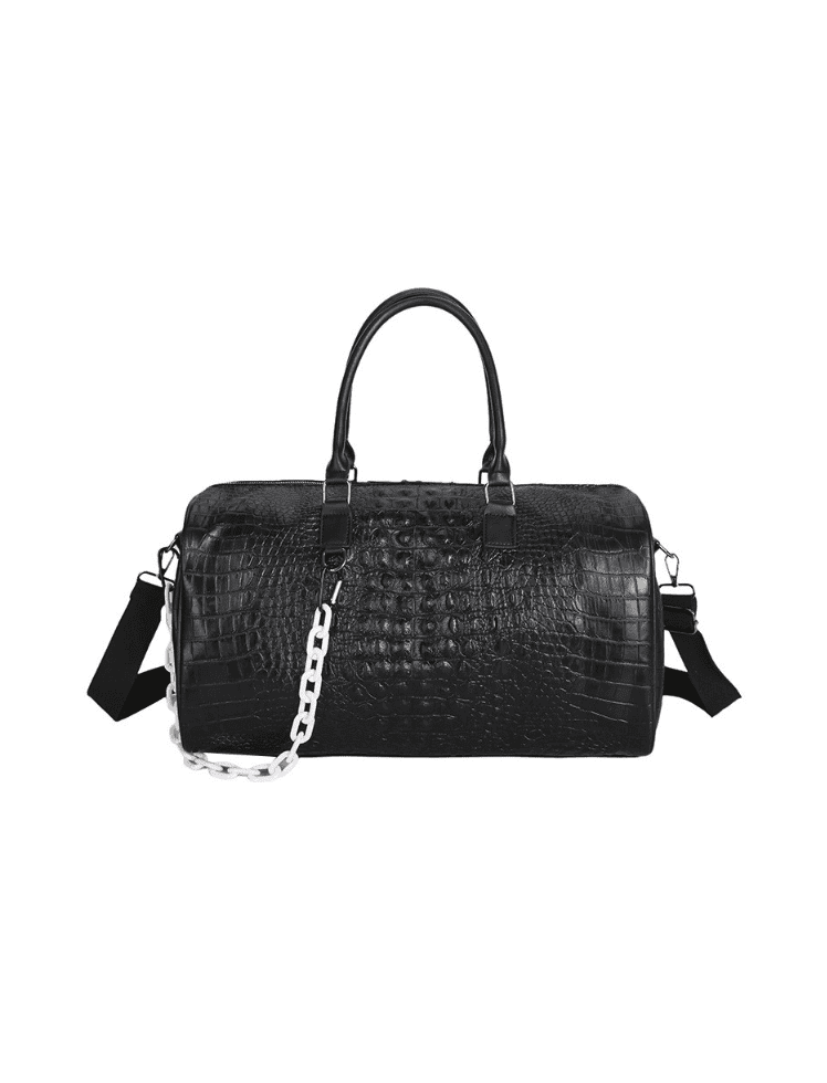 Bolso Croco Travel Negro Ref. 1392