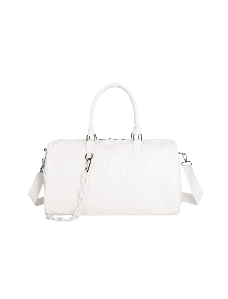 Bolso Croco Travel Blanco Ref. 1392