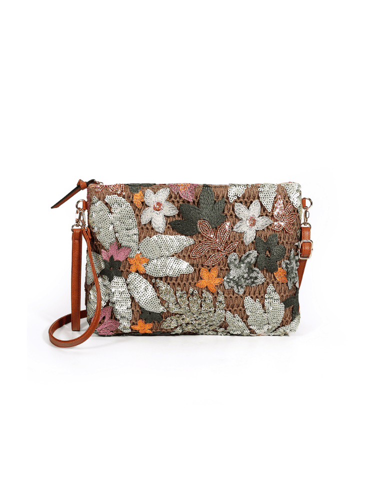 Bolso Flores Café Ref. 1417