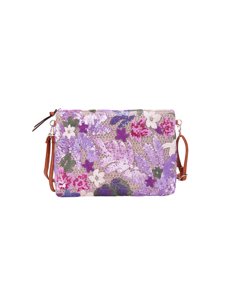 Bolso Flores Morado Ref. 1417