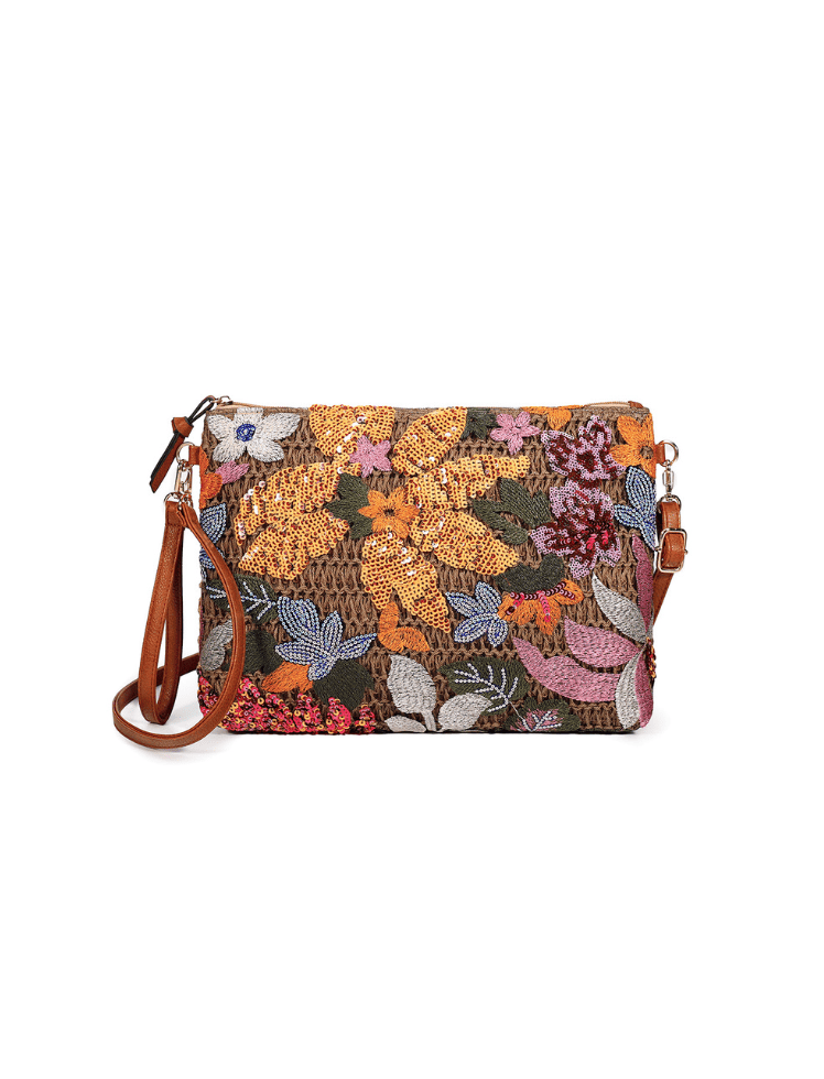 Bolso Flores Café Ref. 1417