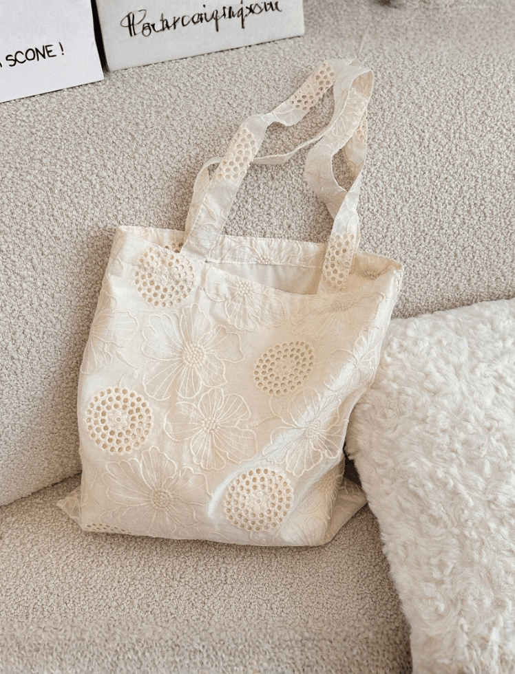 Bolso Boho Encanto Floral Blanco Ref. 1458-1