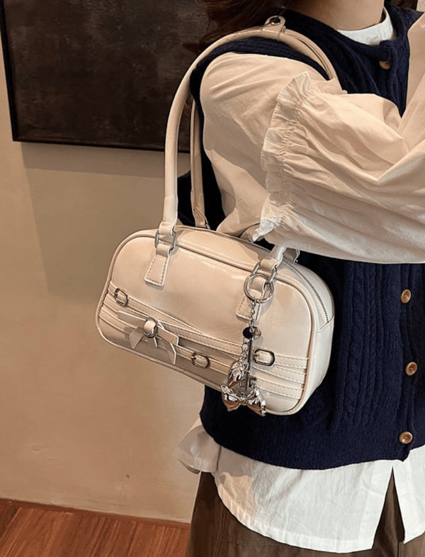 Bolso Rebelde Laca Blanco Ref. 1482