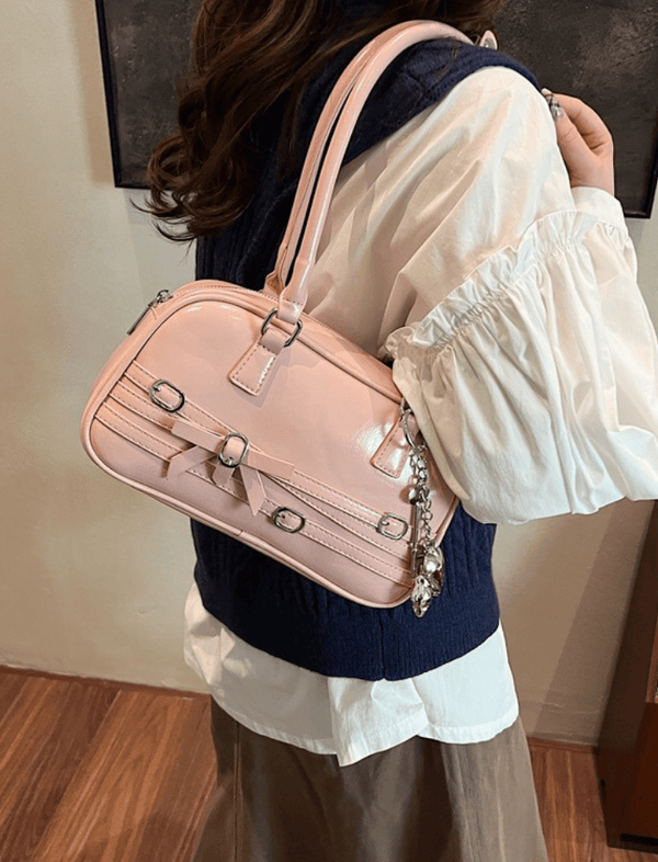 Bolso Rebelde Laca Rosado Ref. 1482