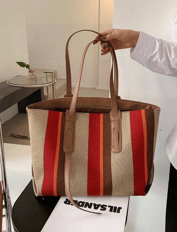 Bolso Striped Canvas Rojo Ref. 1523