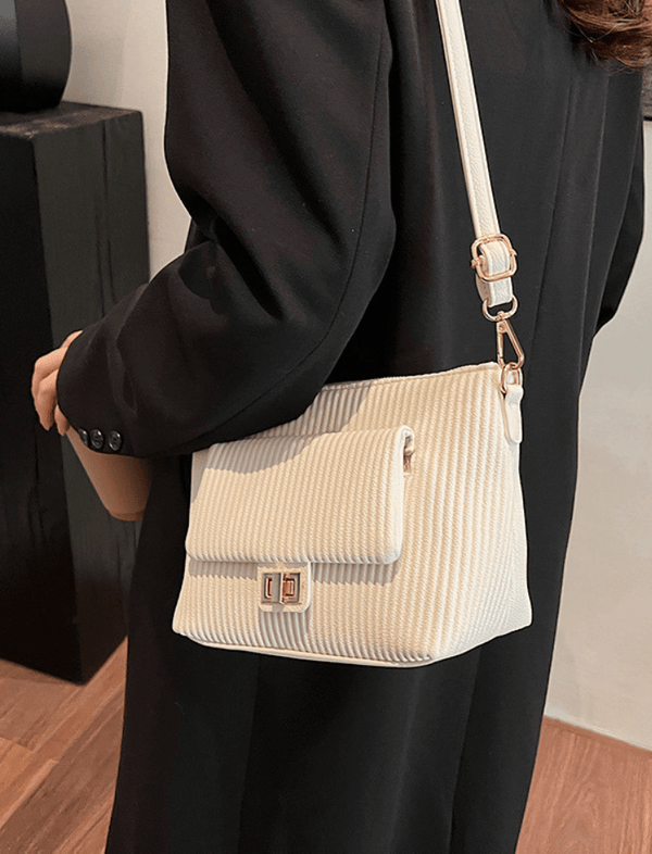Bolso Velvet Lines Blanco Ref. 1524