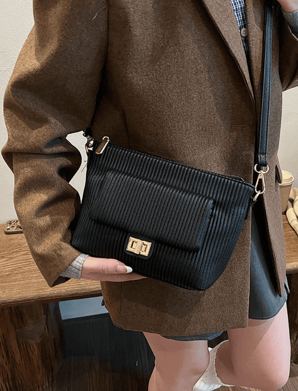 Bolso Velvet Lines Negro Ref. 1524