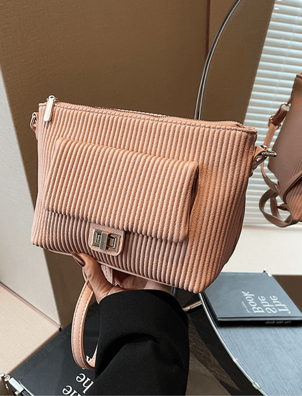 Bolso Velvet Lines Rosado Ref. 1524