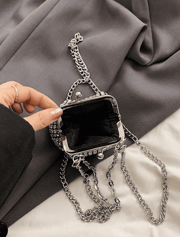 Bolso Mini Glam Plateado Ref. 1542