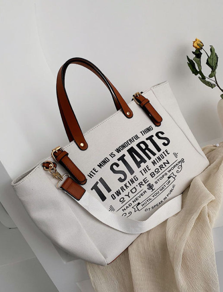 Bolso grande estampado blanco Ref. 909