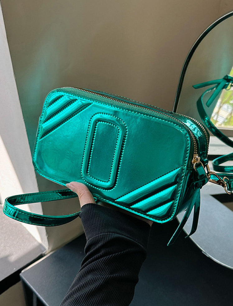 Mini Bag Metalizada Verde Turquesa Ref. 949