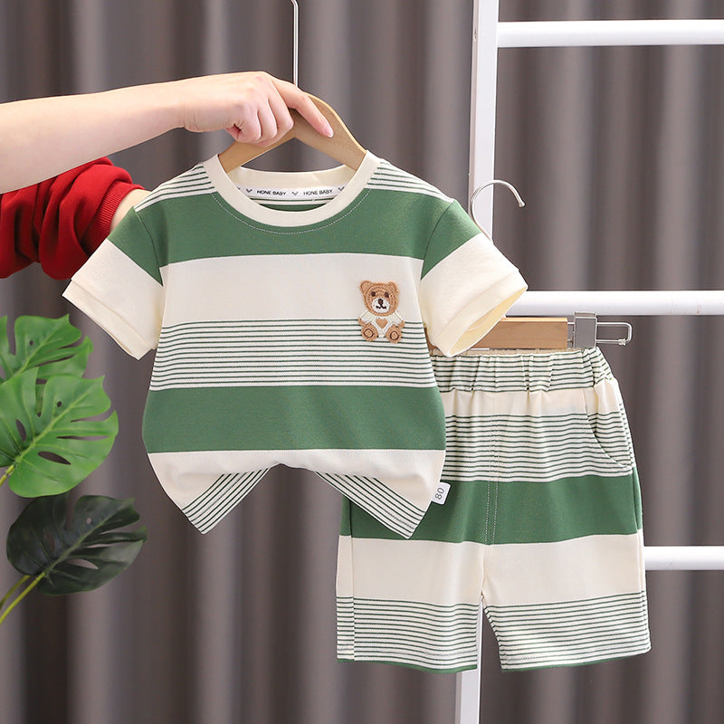 CONJUNTO OSO VERDE RAYAS - CONJUNTO | Acuarella