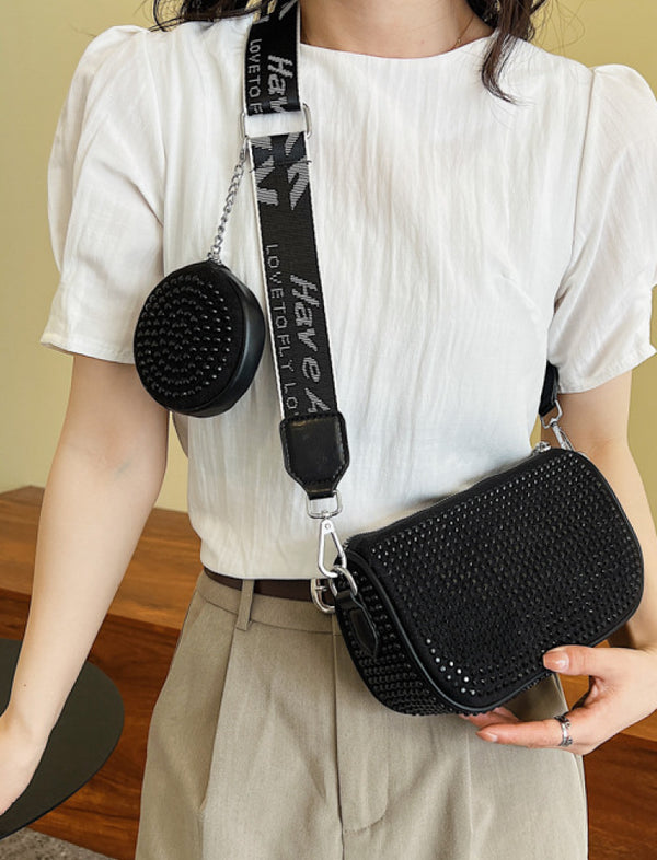 Mini Bag Brillante Negra Ref. R208