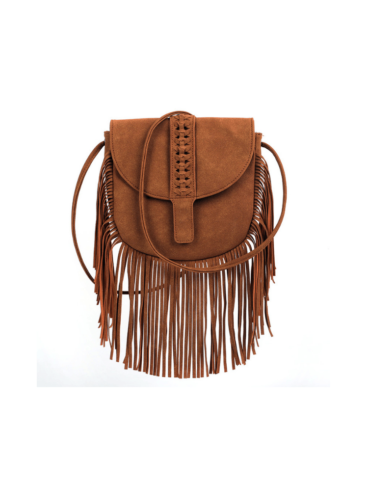 Bolso Boho Fringe Crossbody Cafe Ref. 8500