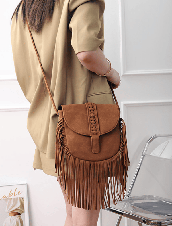 Bolso Boho Fringe Crossbody Cafe Ref. 8500