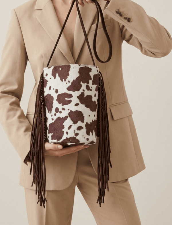Bolso Bucket Fringe Café Ref. 8712