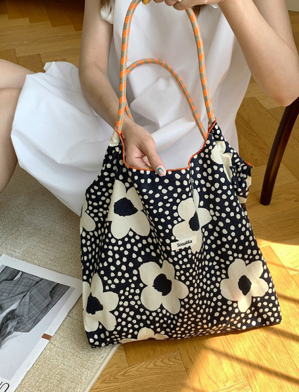 Tote Bag Flores Negro Ref. 935