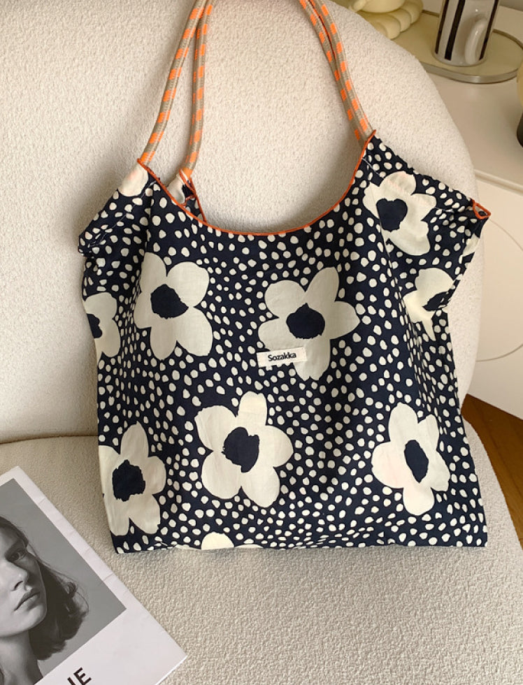 Tote Bag Flores Negro Ref. 935