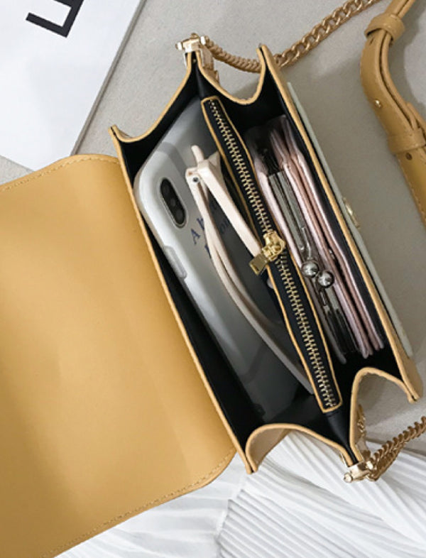 Bolso Broche Moderno Amarillo Ref. 983