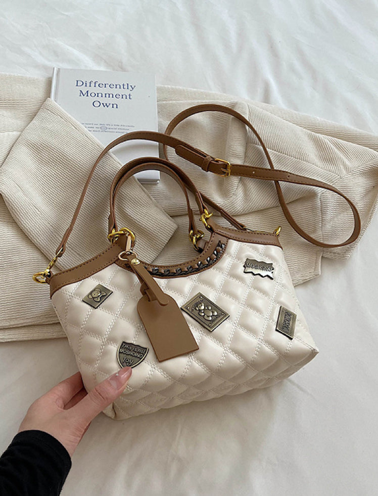 Bolso Acolchado Crema Ref. 996