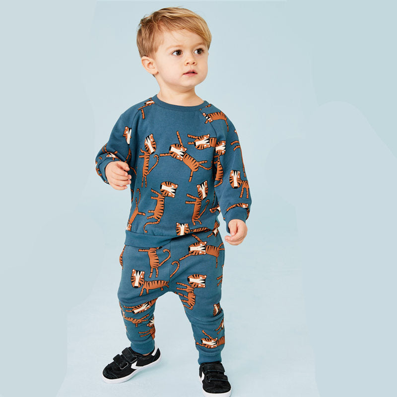 PIJAMA TIGRES MANGA LARGA - CONJUNTO | Acuarella