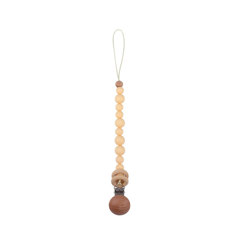 Clip Chupero Wood Beads Crema Ref. CH01
