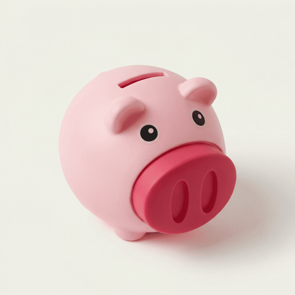 Alcancía Piggy Bank Rosado Ref. MATE16