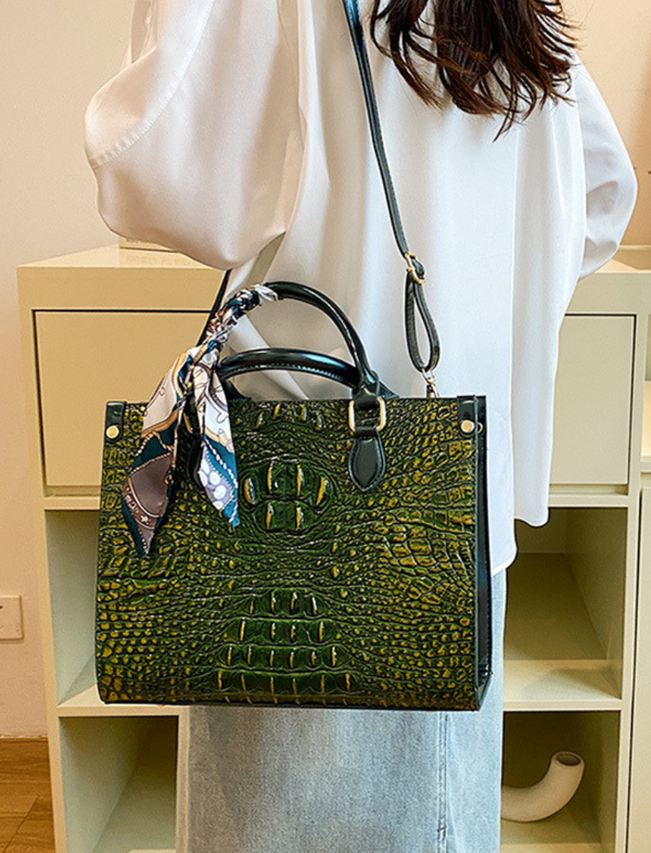 Bolso Croco Verde Ref. 1308