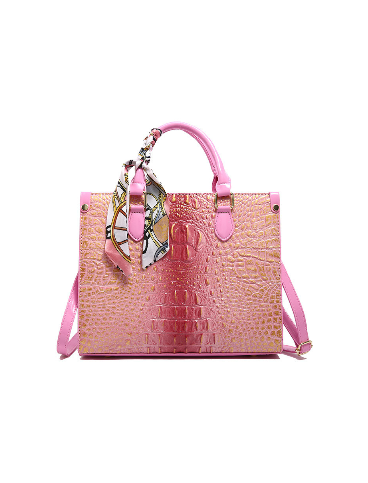 Bolso Croco Rosado Ref. 1308