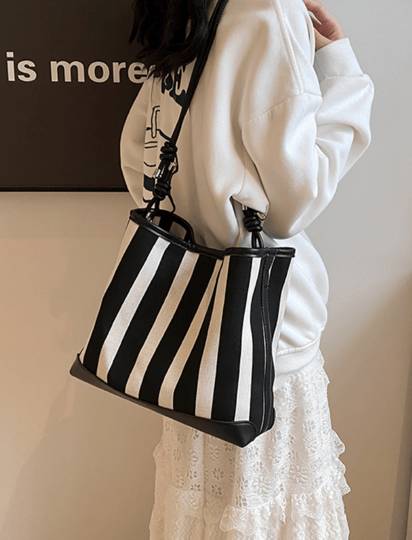 Bolso Tote Bag Urban Stripes Negro Ref. 1368