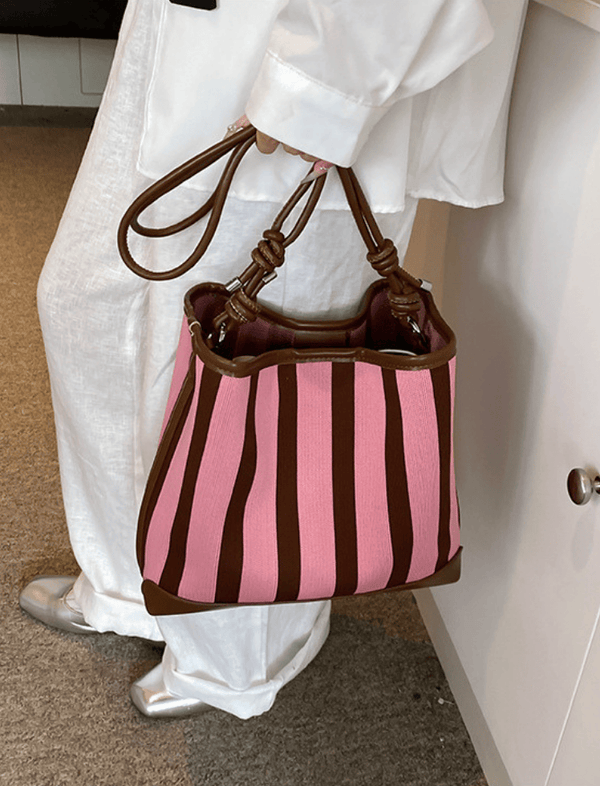 Bolso Tote Bag Urban Stripes Rosado Ref. 1368