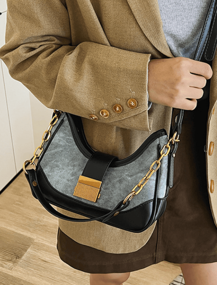 Bolso Crossbody Elegance Chain Azul Ref. 1492