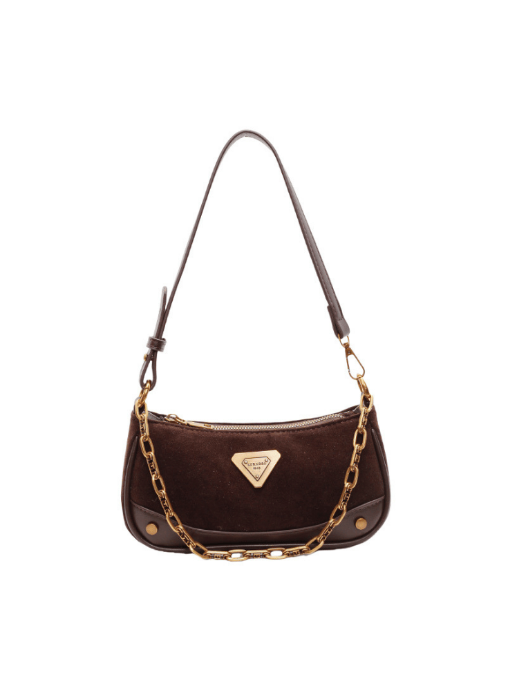 Bolso Velour Élan Café oscuro Ref. 1538