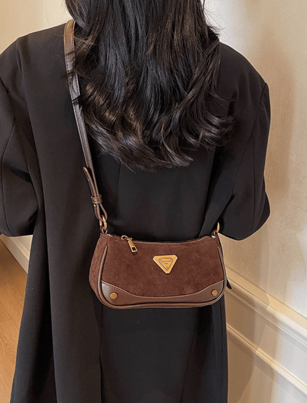 Bolso Velour Élan Café oscuro Ref. 1538