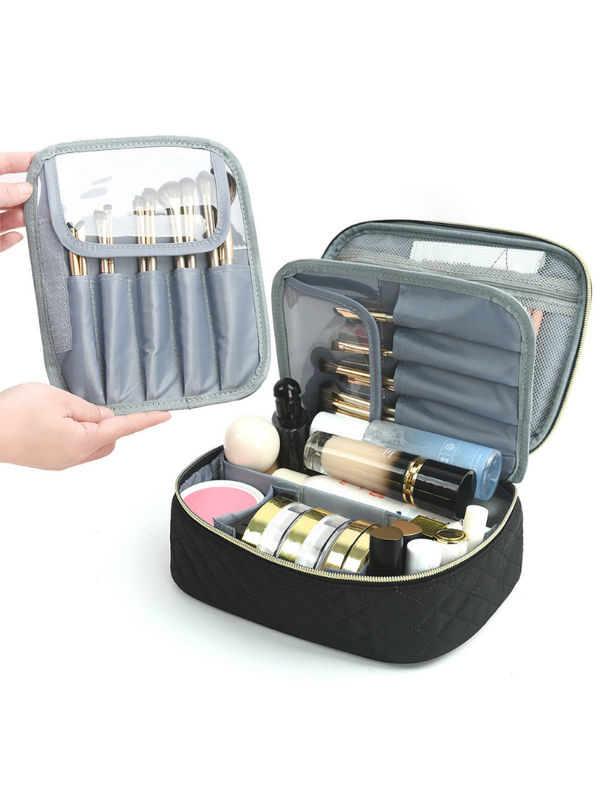 Cosmetiquera Quilted Organizer Negra Ref. B1584