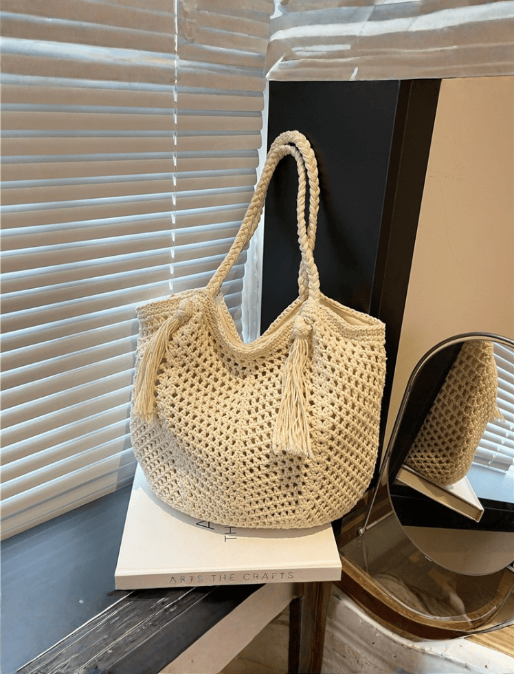 Bolso Boho Tassel Beige Ref. 1609