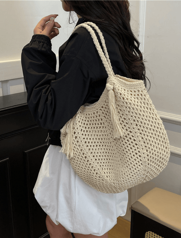 Bolso Boho Tassel Beige Ref. 1609